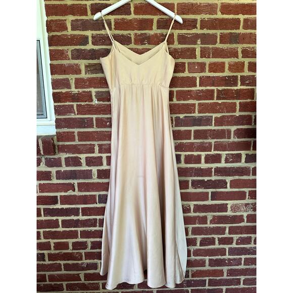 Show Me Your MuMu Faith Maxi Dress in Champagne Luxe Satin Bridesmaid - Picture 13 of 15